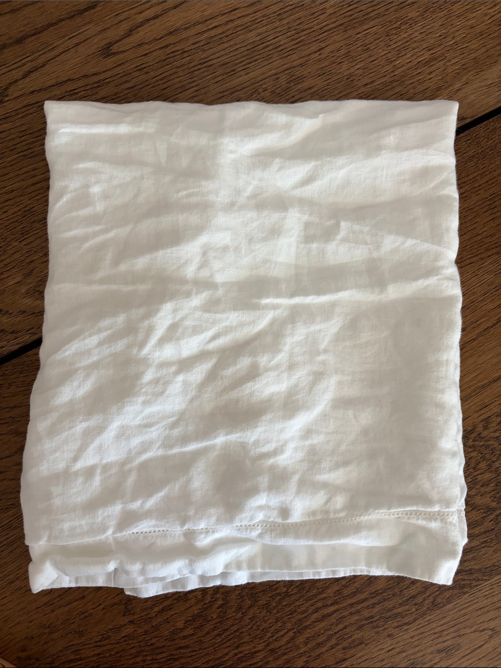 Pottery Barn Linen Euro Sham Pillow Cover Solid White